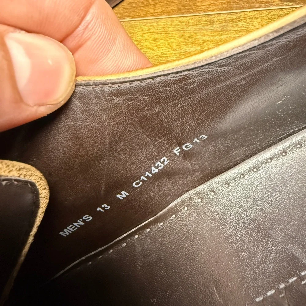 Cole Haan Air Madison C11432 British‎ Tan Leather Oxford Dress Shoes Mens 13